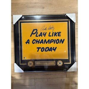 Rudy Ruettiger signed autographed Notre Dame 16x20 Photo framed Beckett